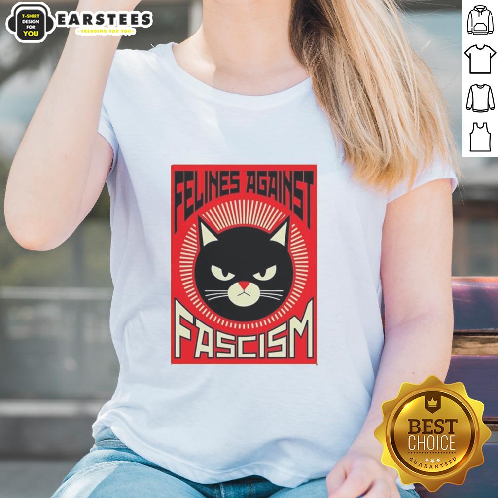 Good Lorenzo The Cat Felines Against Fascism T-Shirt - Image 3