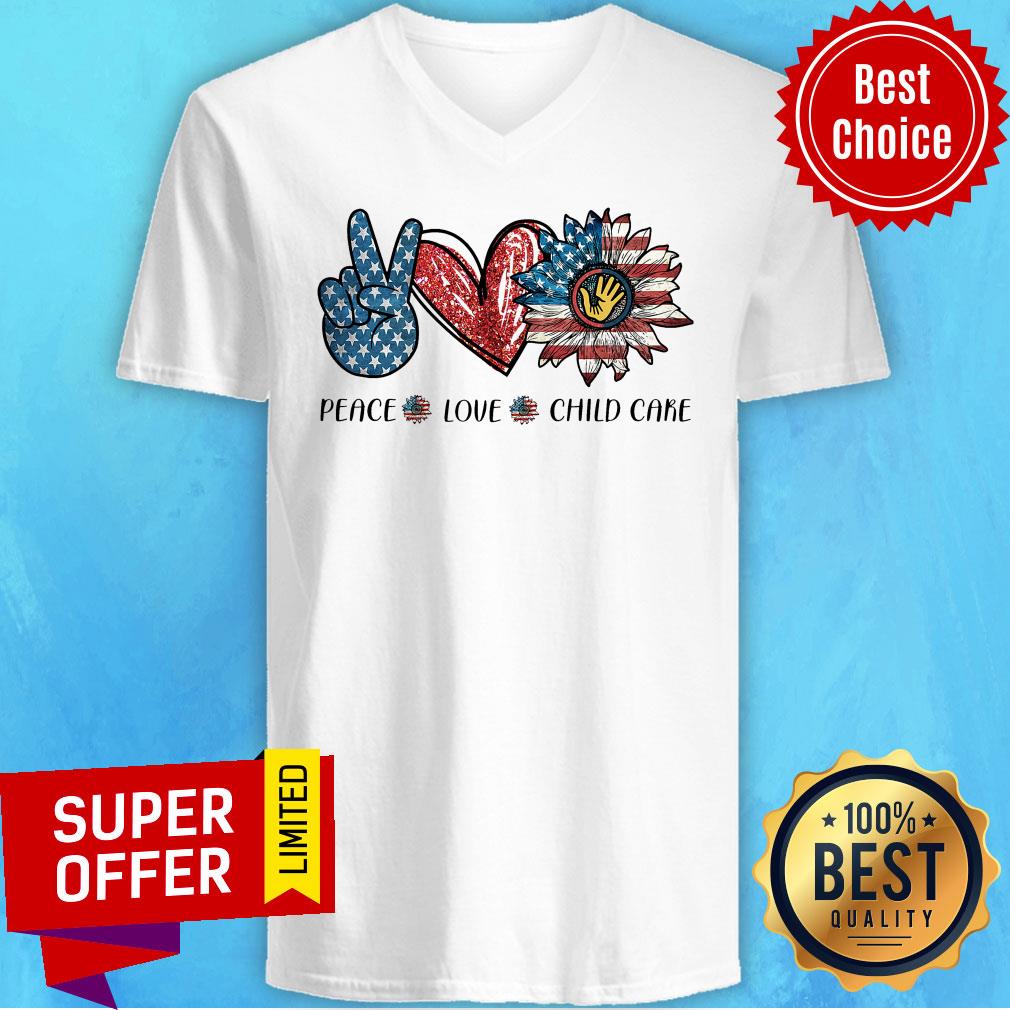 Top Peace Love Child Care Shirt - Image 4