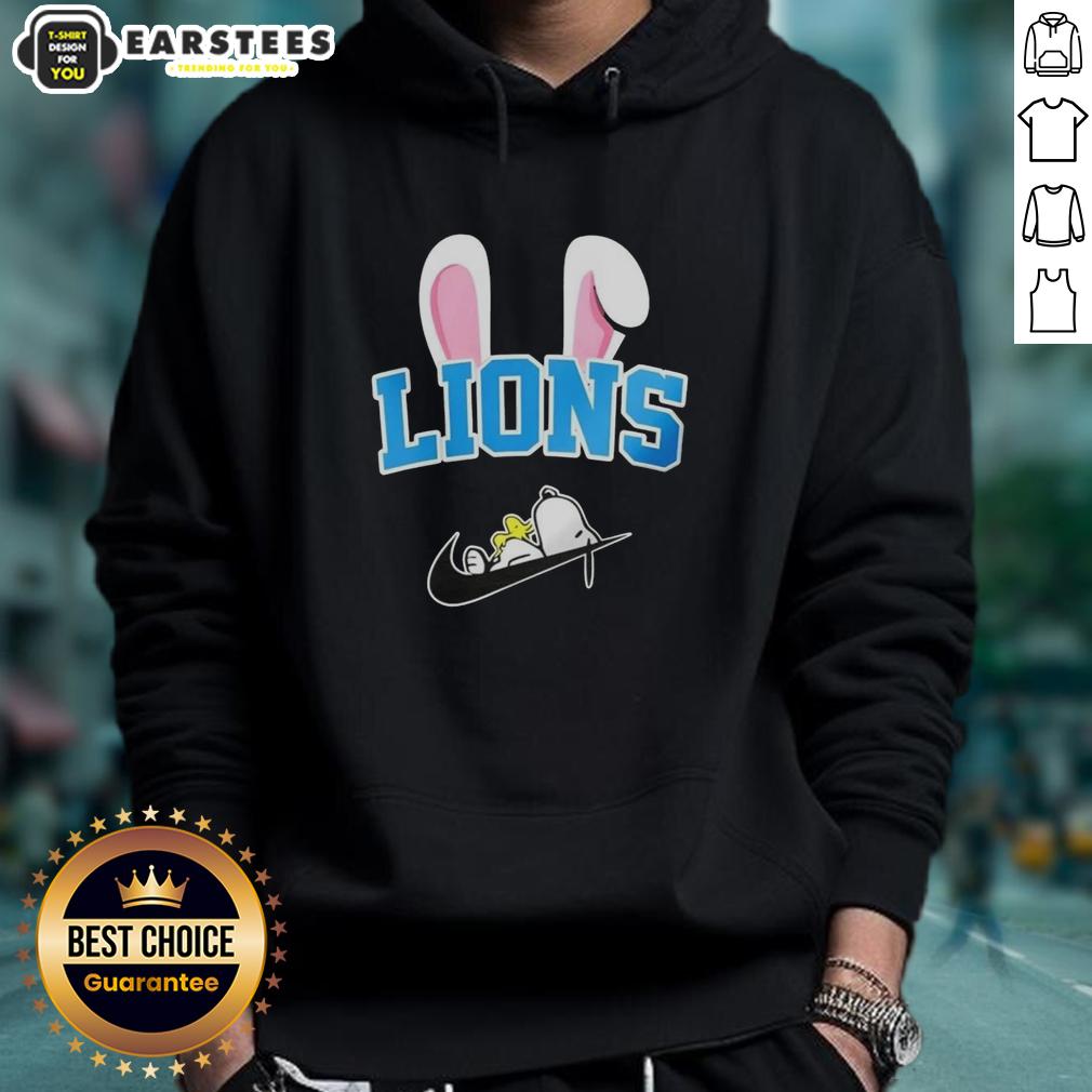 Awesome Detroit Lions X Snoopy Happy Easter T-Shirt - Image 2