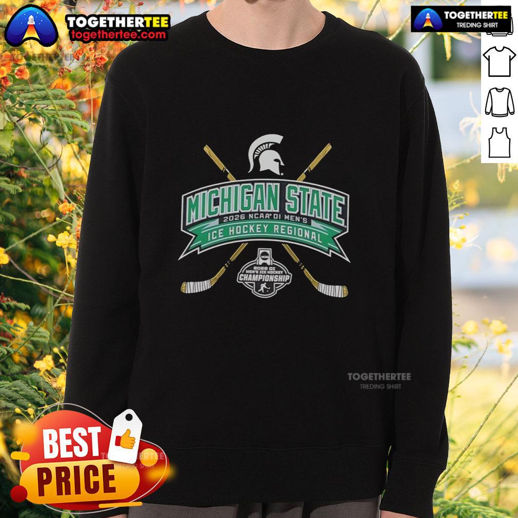Top Michigan State 2026 NCAA Division I Men's Ice Hockey Regional T-Shirt - Image 5
