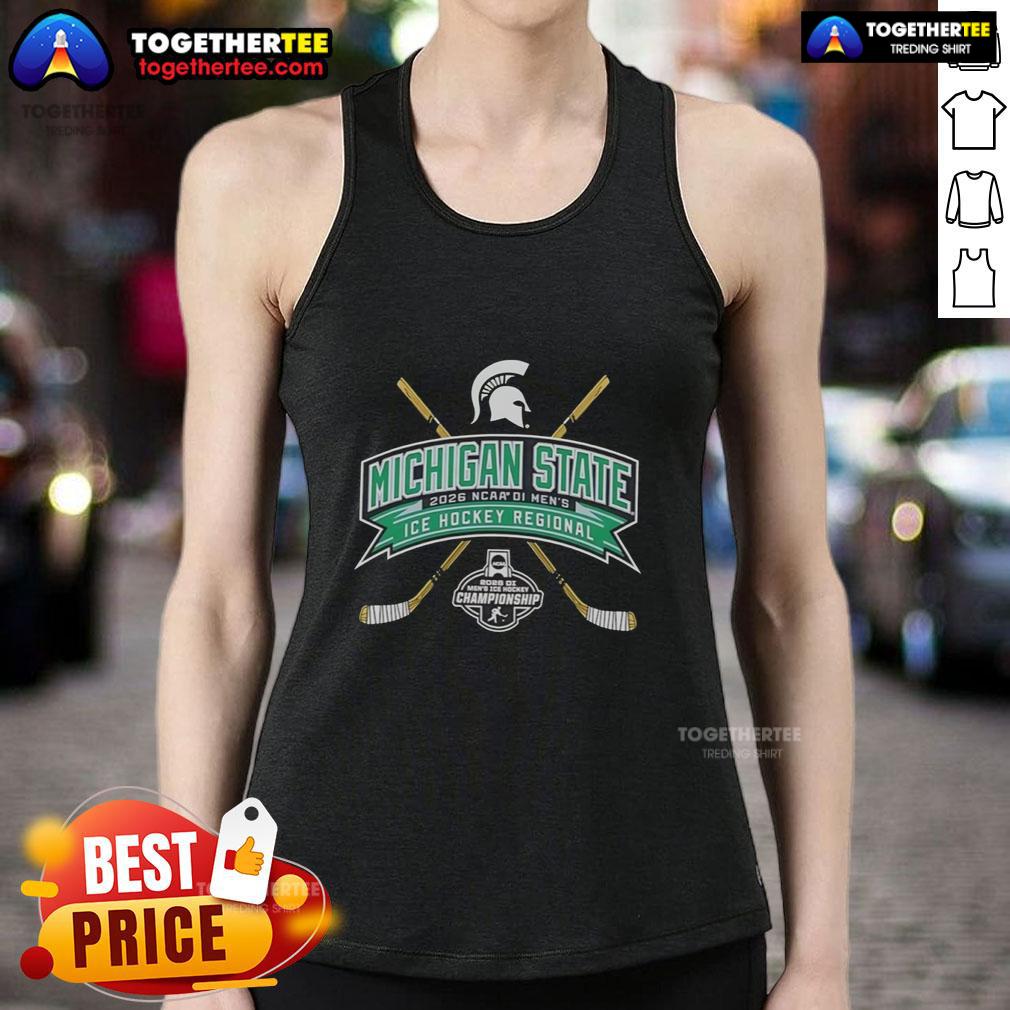 Top Michigan State 2026 NCAA Division I Men's Ice Hockey Regional T-Shirt - Image 4