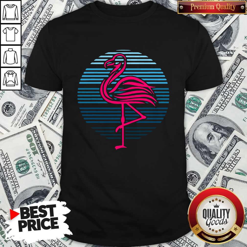Flamingo Bird 80s Party Theme Shirt