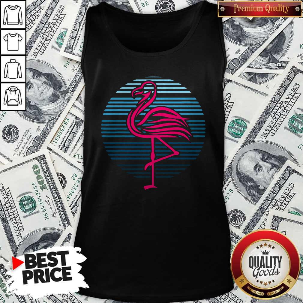 Flamingo Bird 80s Party Theme Shirt - Image 4