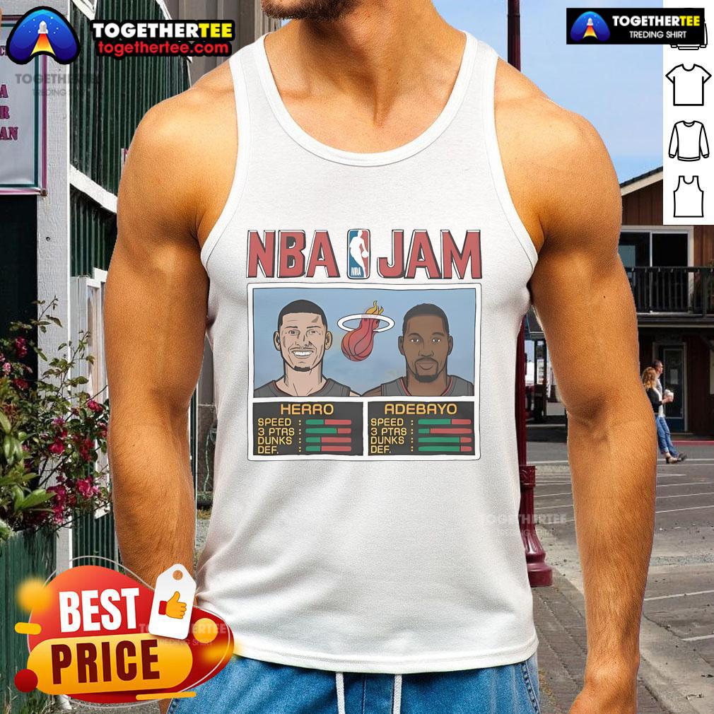 Official NBA Jam Herro And Adebayo T-Shirt - Image 4