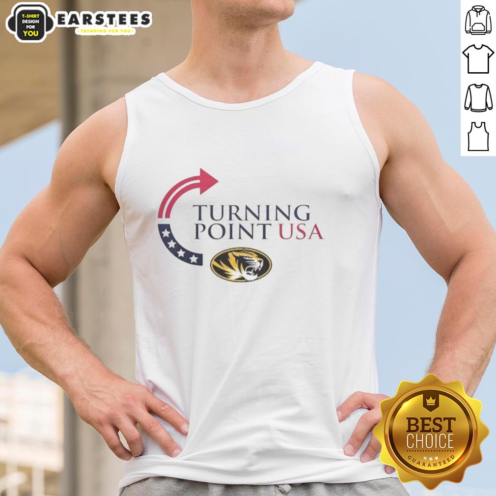 Premium Missouri Tigers X Freedom Turning Point Usa Charlie Kirk T-Shirt - Image 4
