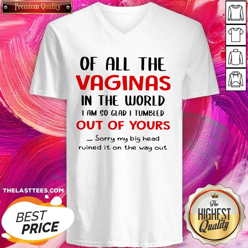 Great Of All The Vaginas In The World I Am So Glad I Tumbled Out Of Yours Shirt - Image 2