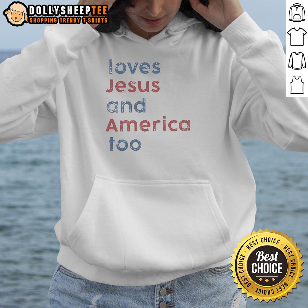 Awesome Loves Jesus And America Too Retro T-Shirt - Image 2