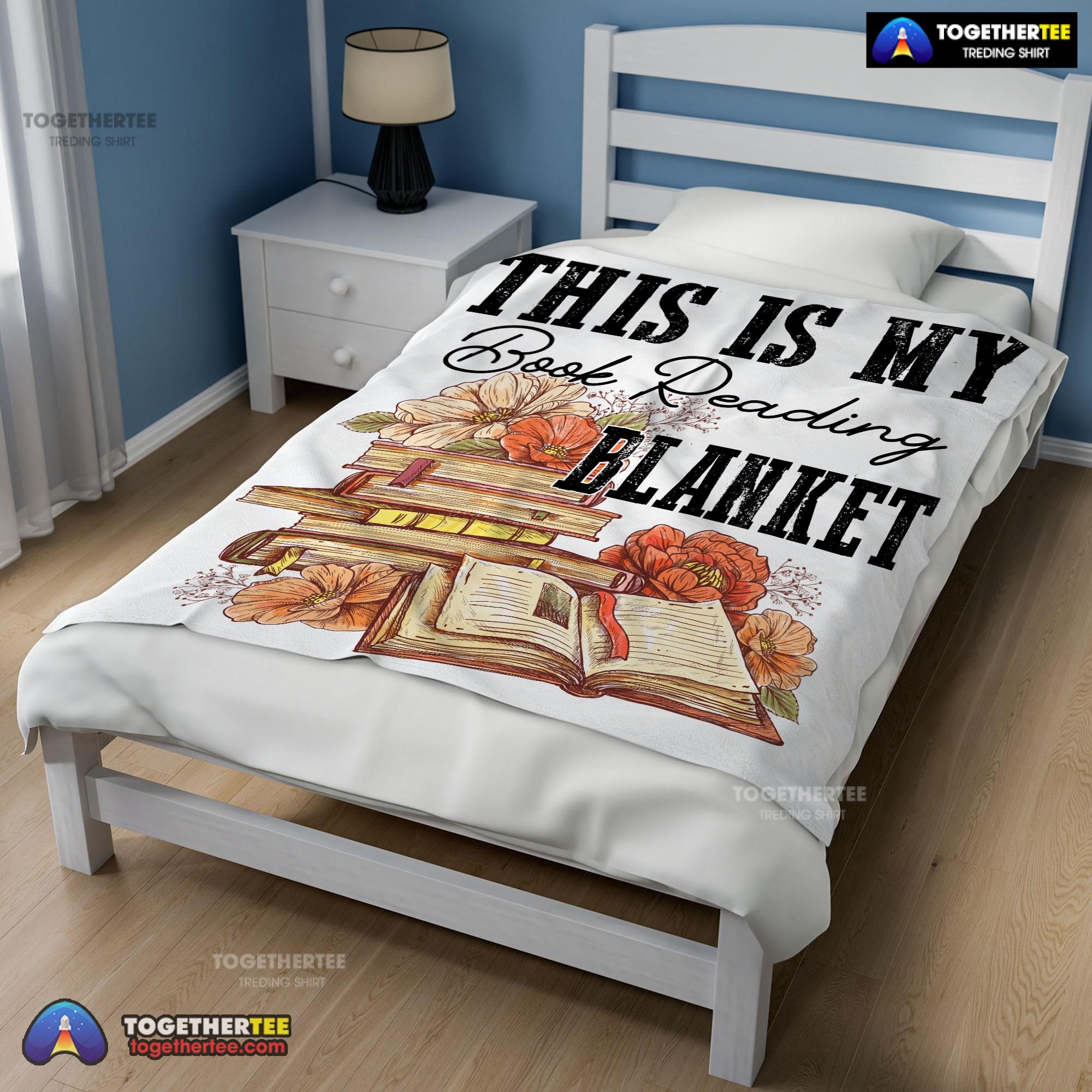 Official This Is My Book Reading Blanket Fleece Customized Blanket - Image 2
