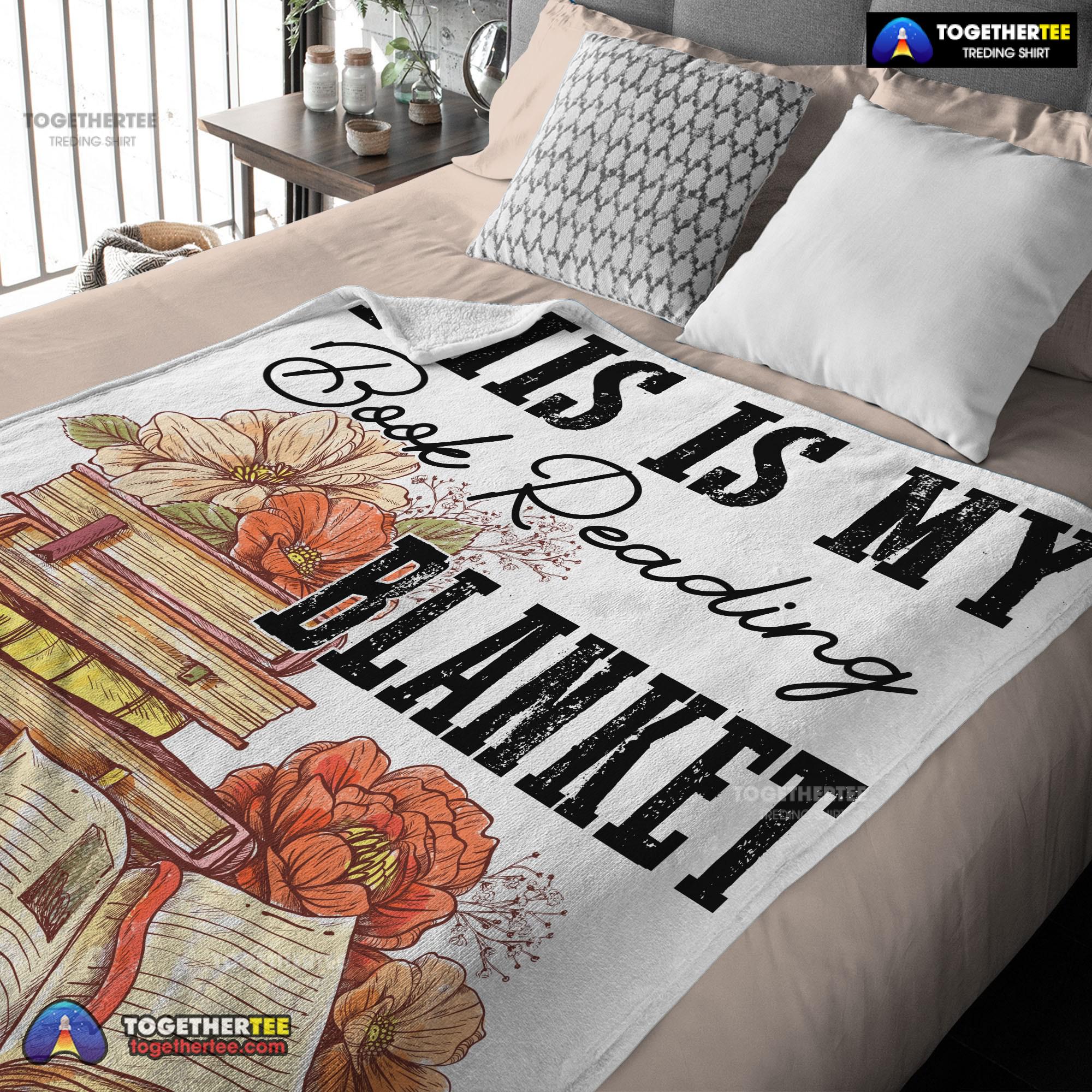 Official This Is My Book Reading Blanket Fleece Customized Blanket - Image 3