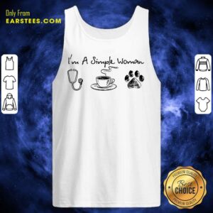 Alternative view of I’m A Simple Woman I Like Nurse Coffee And Paw Dog Shirt