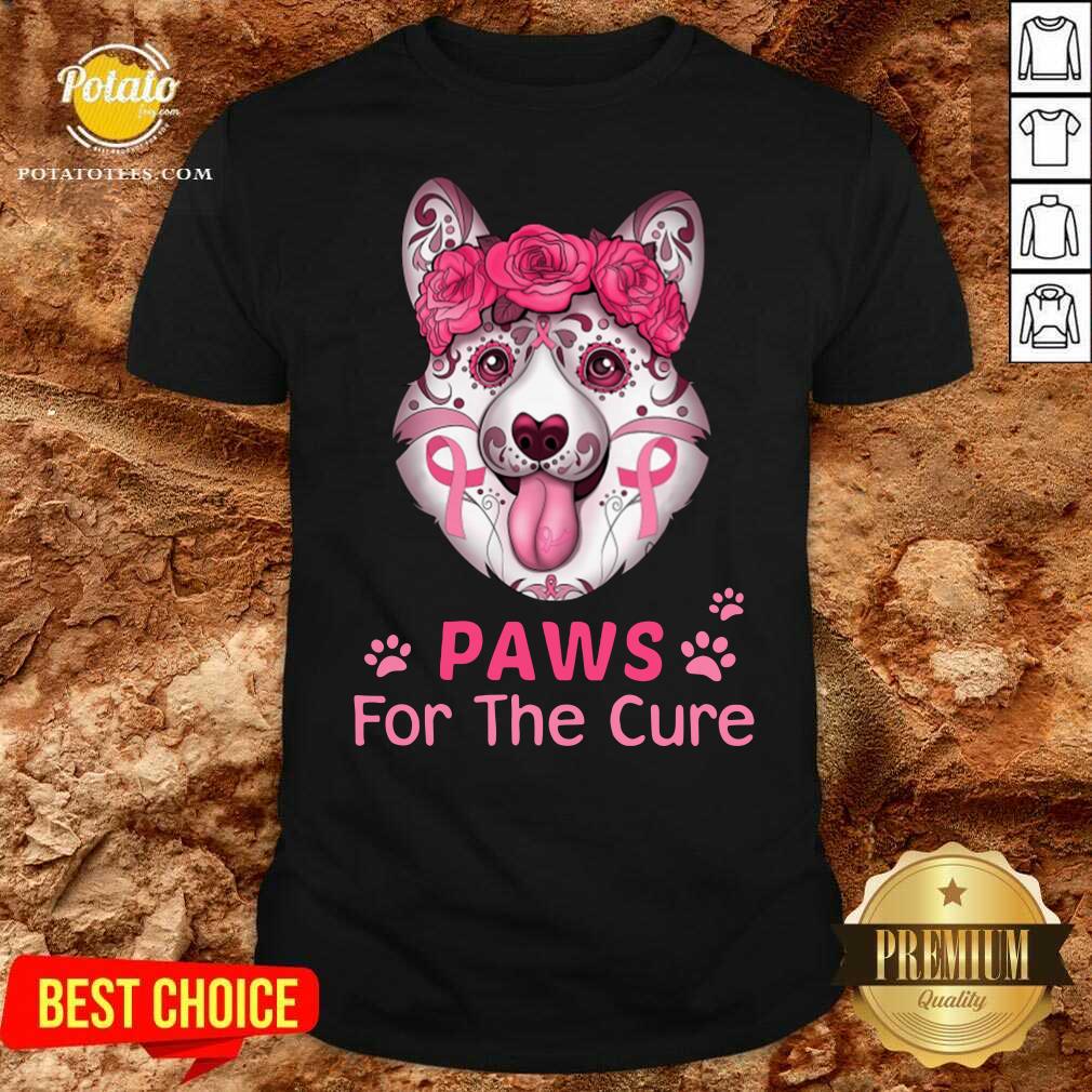 Awesome Corgi Sugar Paws For The Cure Shirt