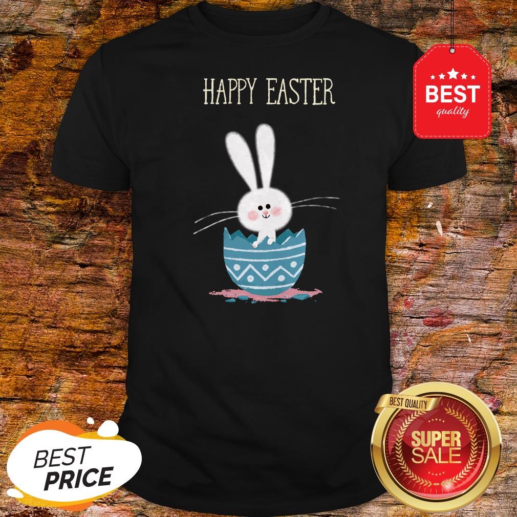 Cute Bunny Rabbit In Egg Happy Easter Day Shirt