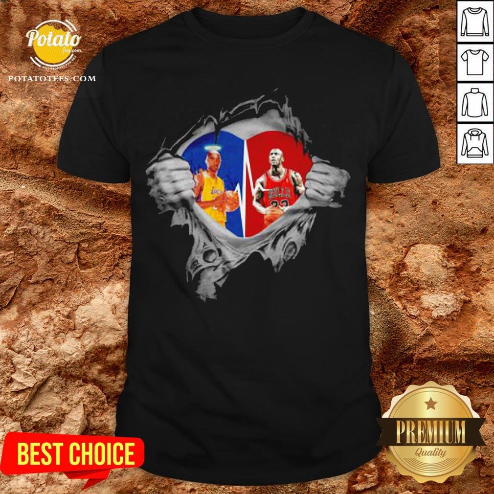 Heart Kobe Bryant And Michael Jordan Shirt