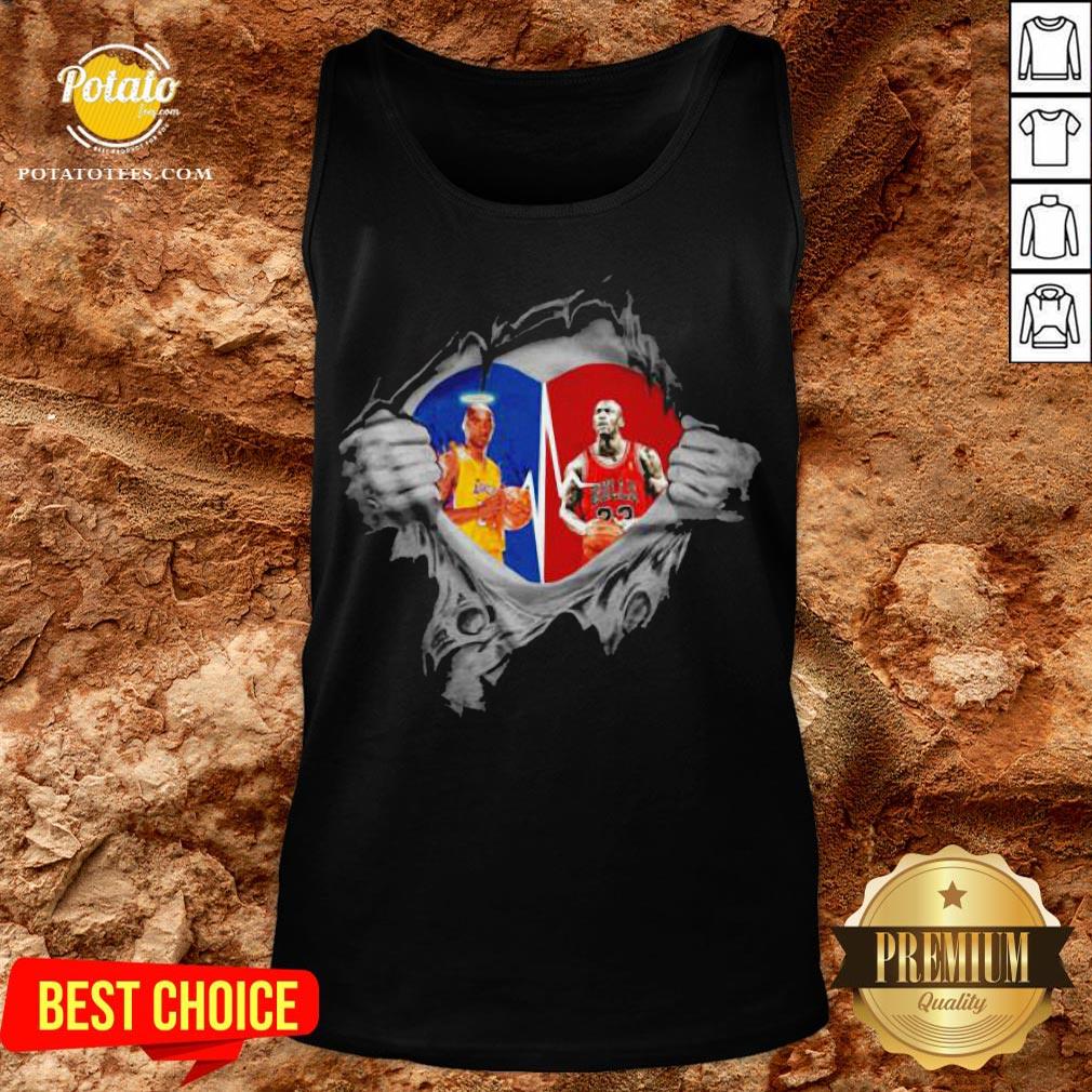 Heart Kobe Bryant And Michael Jordan Shirt - Image 4