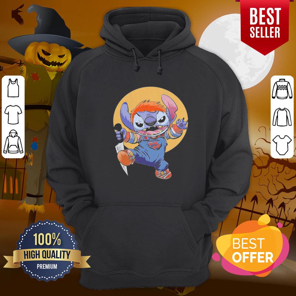 Funny Halloween Stitch Good Guys Chucky Doll Moon Shirt - Image 5