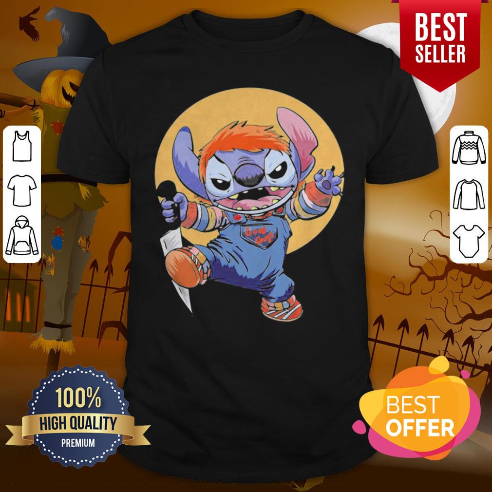 Funny Halloween Stitch Good Guys Chucky Doll Moon Shirt