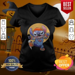 Alternative view of Funny Halloween Stitch Good Guys Chucky Doll Moon Shirt