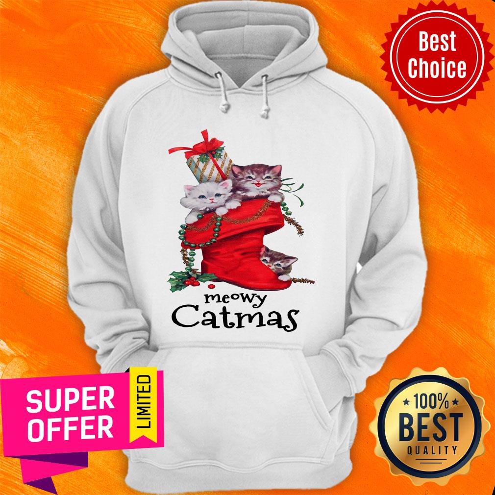 Premium Meow Catmas Merry Christmas Shirt - Image 3