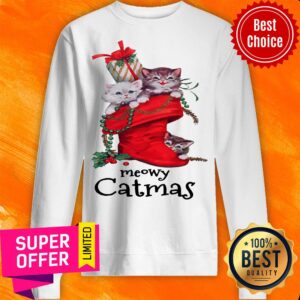 Alternative view of Premium Meow Catmas Merry Christmas Shirt