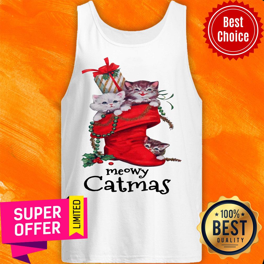 Premium Meow Catmas Merry Christmas Shirt - Image 5
