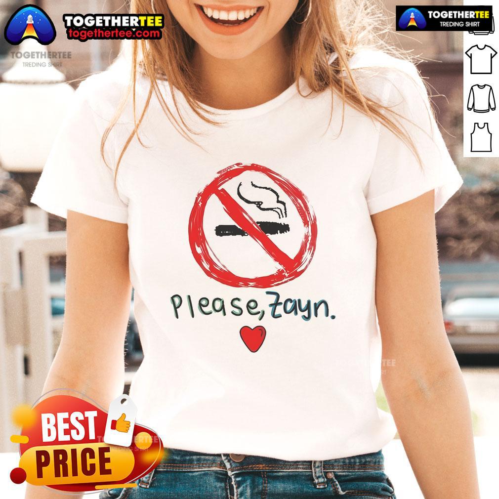 Official Stop Smoking Please Zayn T-Shirt - Image 3
