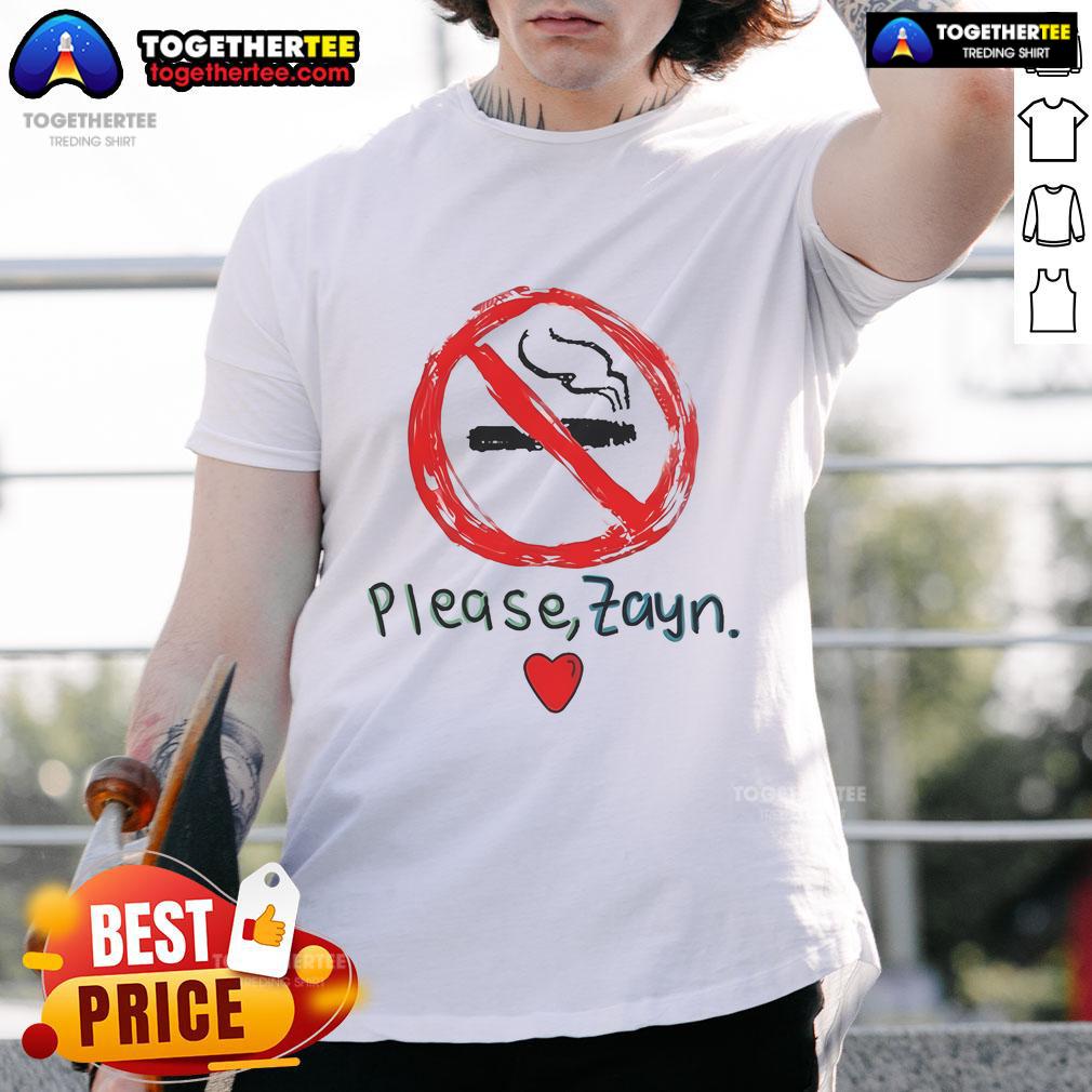 Official Stop Smoking Please Zayn T-Shirt