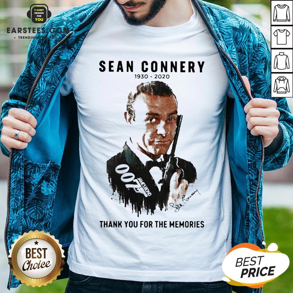 Official Sean Connery 1930 2020 Thank You For The Memories Signature Shirt