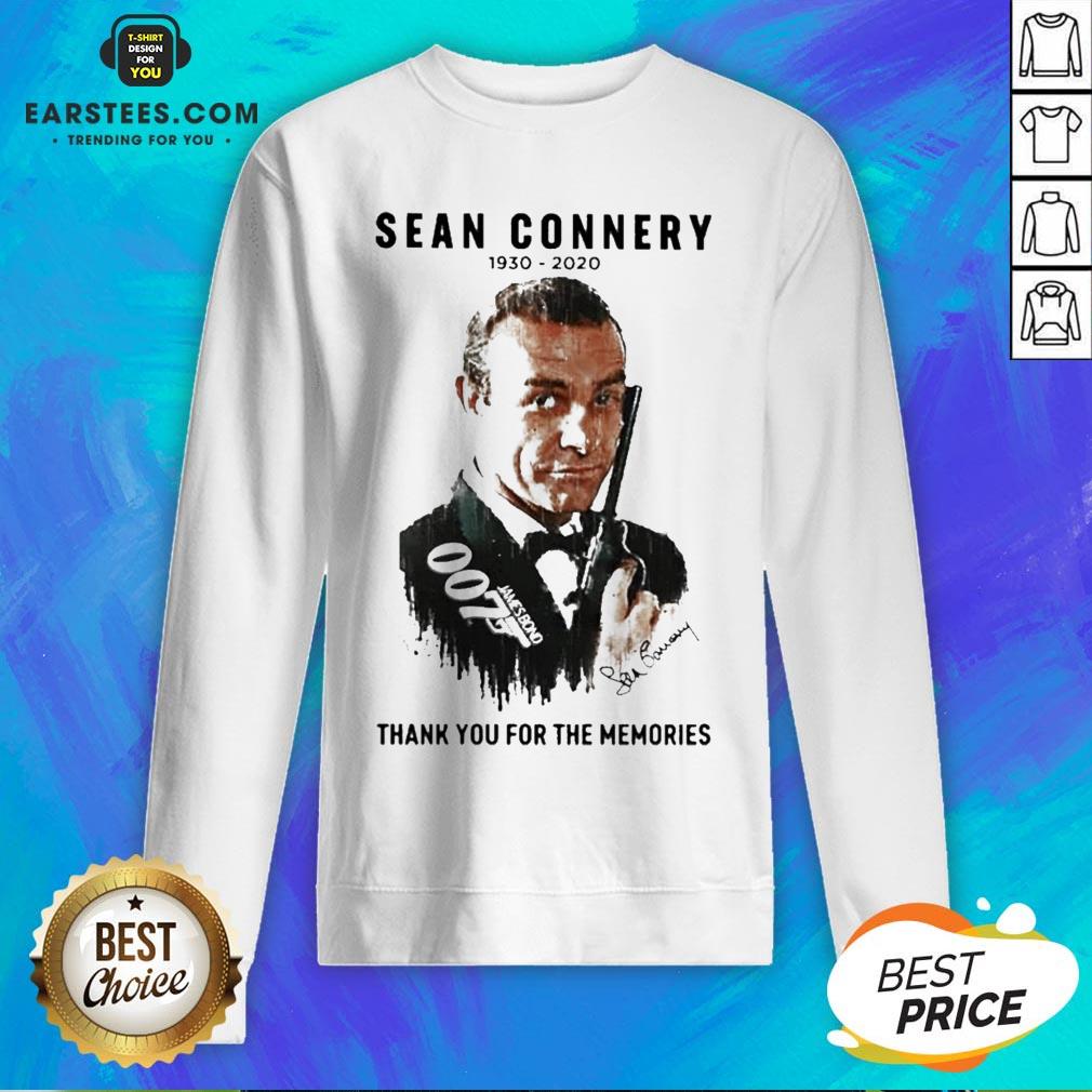Official Sean Connery 1930 2020 Thank You For The Memories Signature Shirt - Image 5