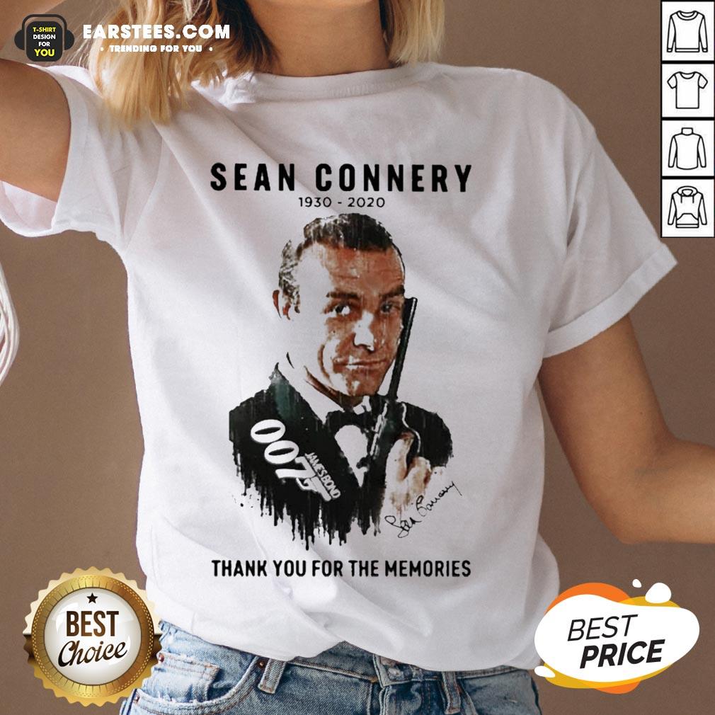 Official Sean Connery 1930 2020 Thank You For The Memories Signature Shirt - Image 3