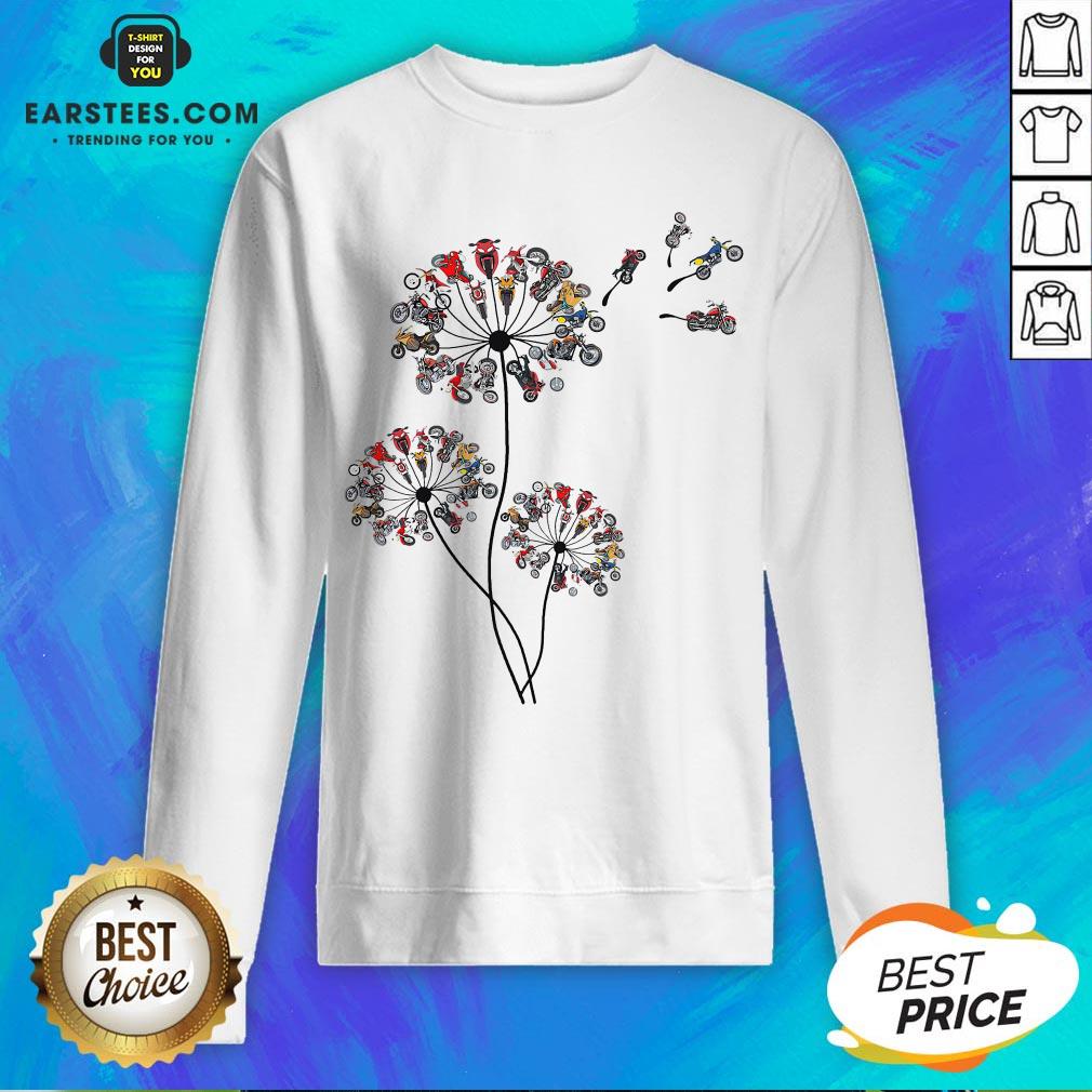 Original Motorcycle Lover Dandelion Shirt - Image 4