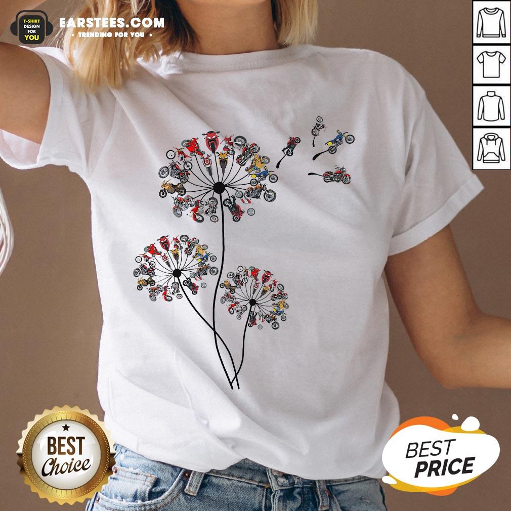 Original Motorcycle Lover Dandelion Shirt - Image 3