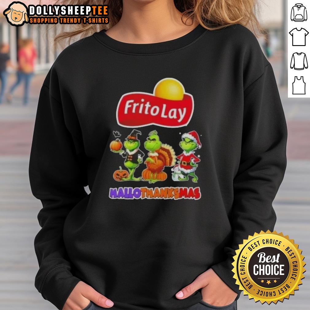 Good Frito Lay X Grinch Cosplay Happy HalloThanksMas T-Shirt - Image 4