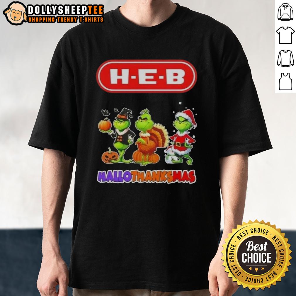 Good H-E-B X Grinch Cosplay Happy HalloThanksMas T-Shirt