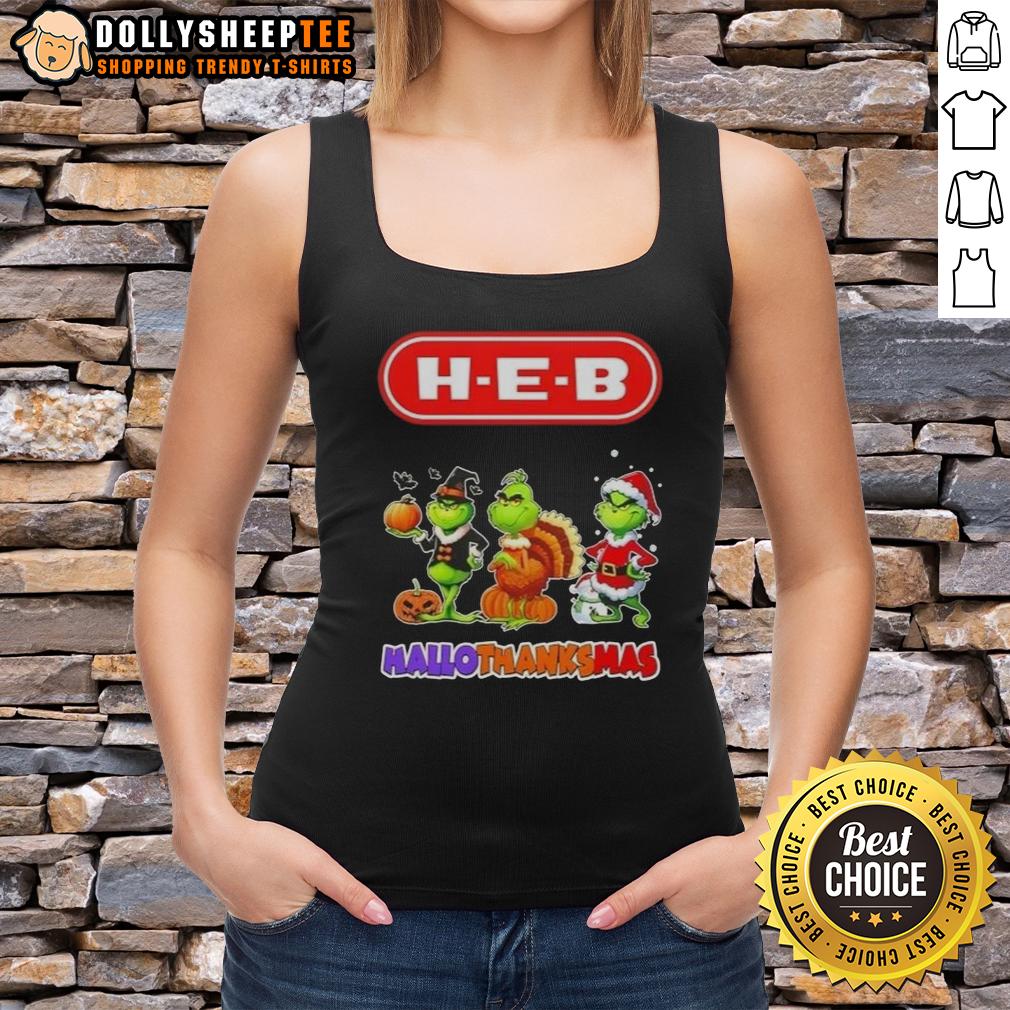 Good H-E-B X Grinch Cosplay Happy HalloThanksMas T-Shirt - Image 4