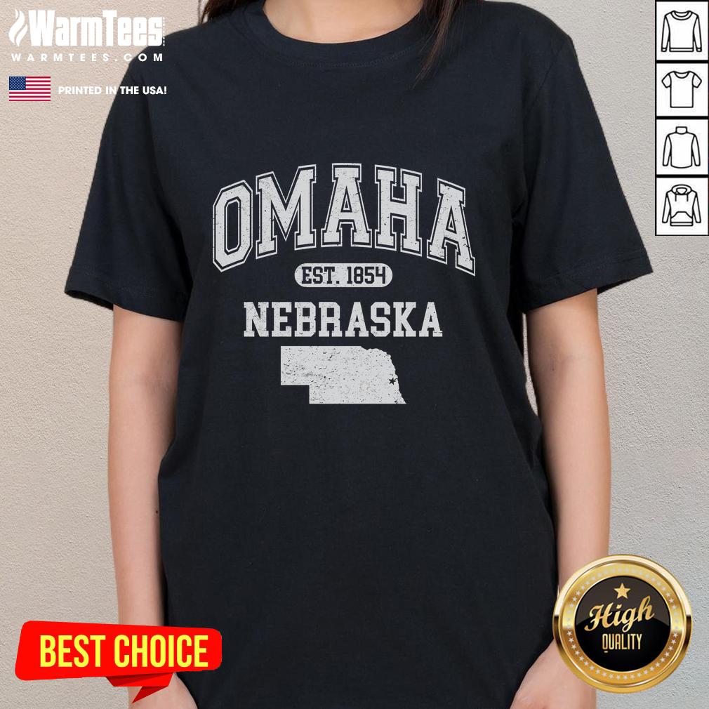 Good Omaha Nebraska Est 1854 Varsity T-Shirt - Image 3