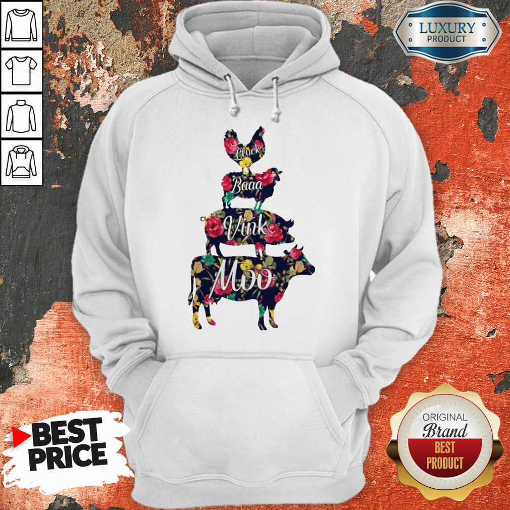 Cluck Baaa Vink Moo Farm Animals Shirt - Image 3