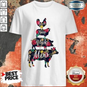 Cluck Baaa Vink Moo Farm Animals Shirt