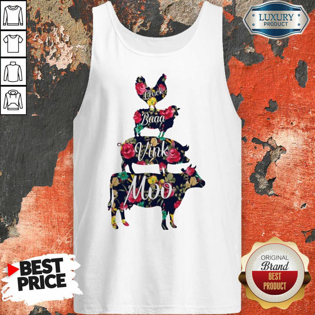 Cluck Baaa Vink Moo Farm Animals Shirt - Image 5