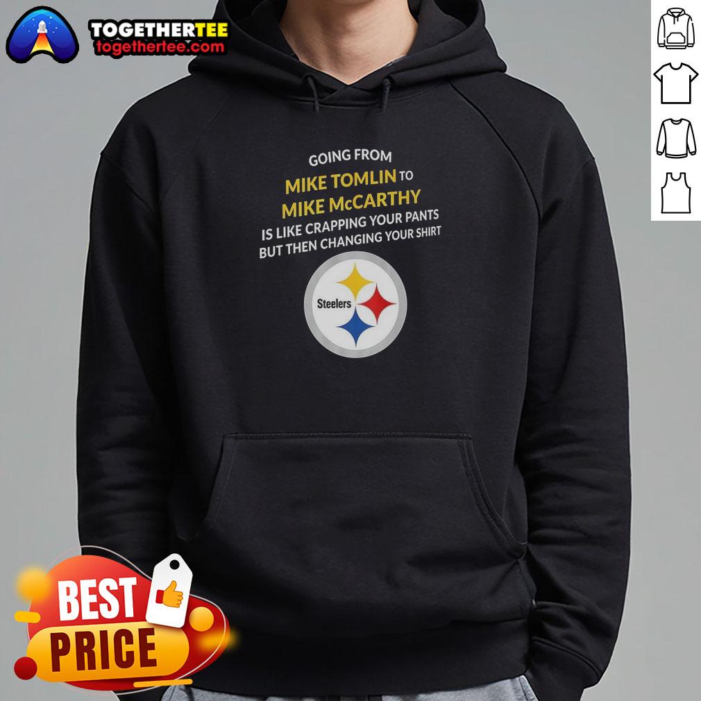 Pretty Pittsburgh Steelers Going From Mike Tomlin To Mike McCarthy T-Shirt - Image 2