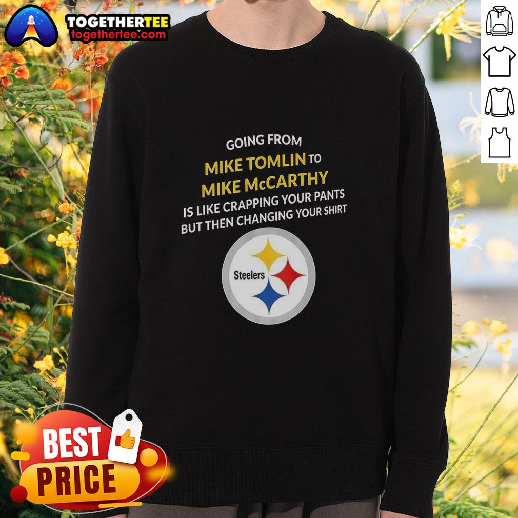 Pretty Pittsburgh Steelers Going From Mike Tomlin To Mike McCarthy T-Shirt - Image 5