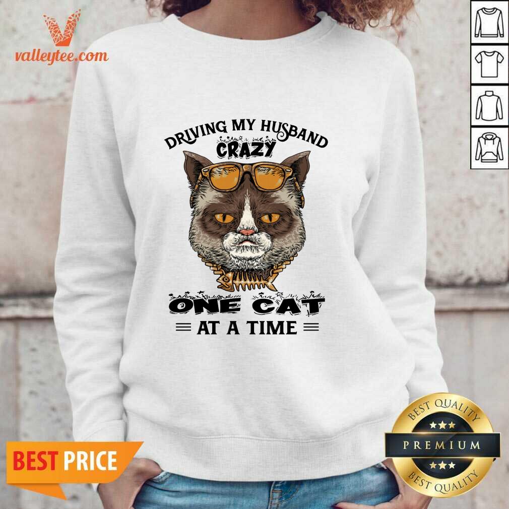 Driving My Husband Crazy One Cat At A Time Shirt - Image 5