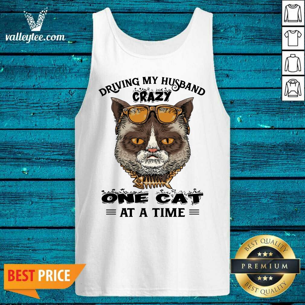 Driving My Husband Crazy One Cat At A Time Shirt - Image 4