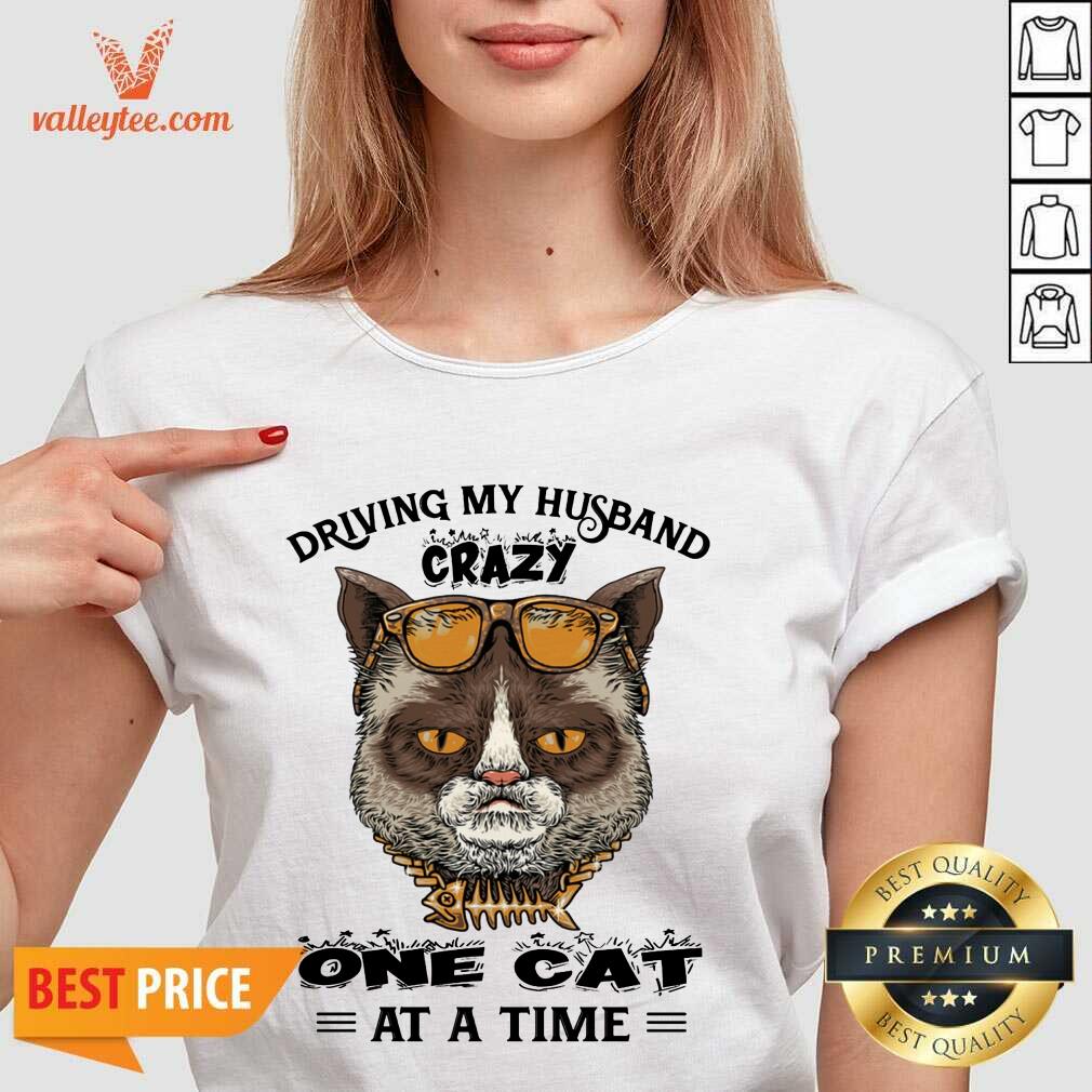 Driving My Husband Crazy One Cat At A Time Shirt - Image 3
