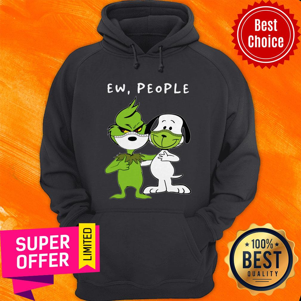 Nice Snoopy And Grinch Face Mask Ew People Shirt - Image 2