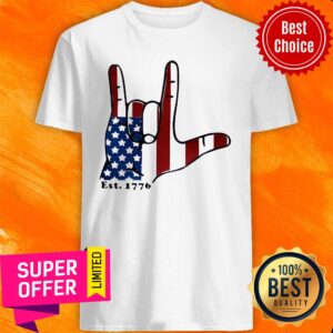 Premium Signature Langue Est 1776 American Shirt