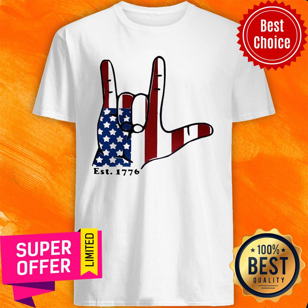 Premium Signature Langue Est 1776 American Shirt