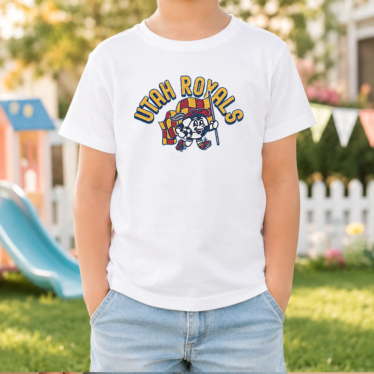Premium Kid'S Utah Royals Soccer Player Grey Shirt - Image 8