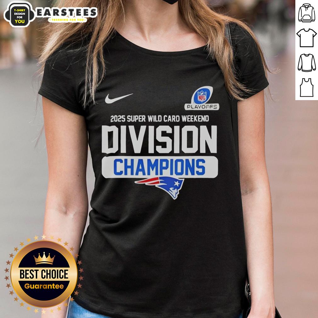 Good New England Patriots 2025 Super Wild Card Weekend Division Champions Nfl T-Shirt - Image 3