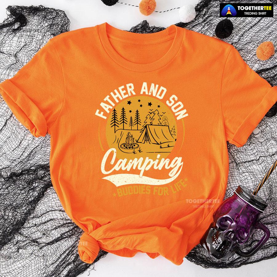 Father And Son Camping Buddies For Life T-Shirt - Image 10