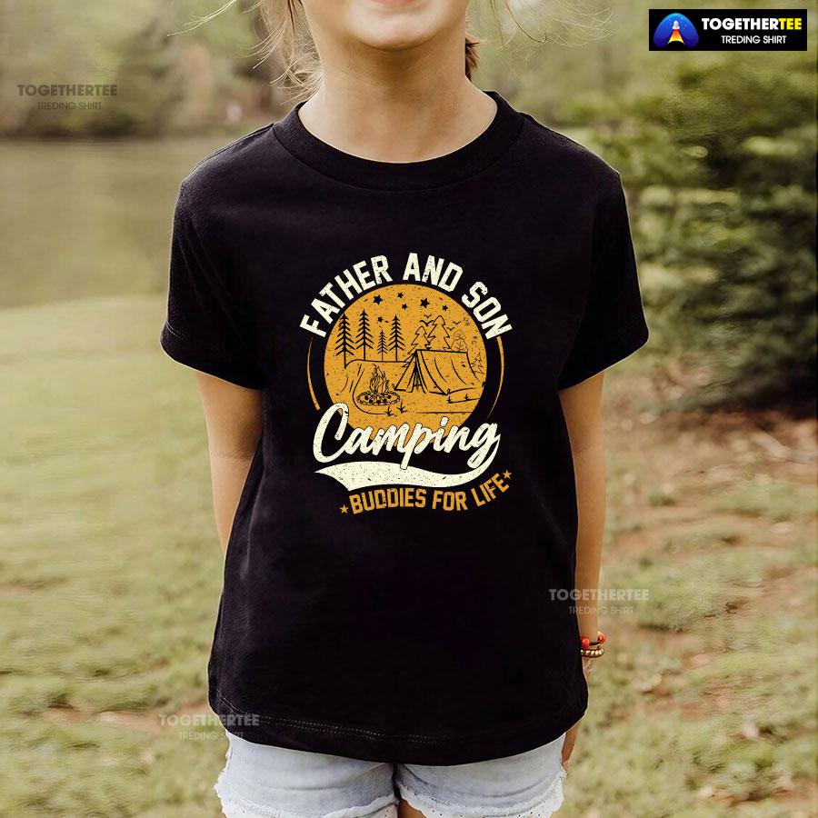 Father And Son Camping Buddies For Life T-Shirt - Image 4
